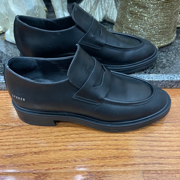 COPENHAGEN STUDIOS Vitello Mocassins épais noirs - Picture 11 of 14